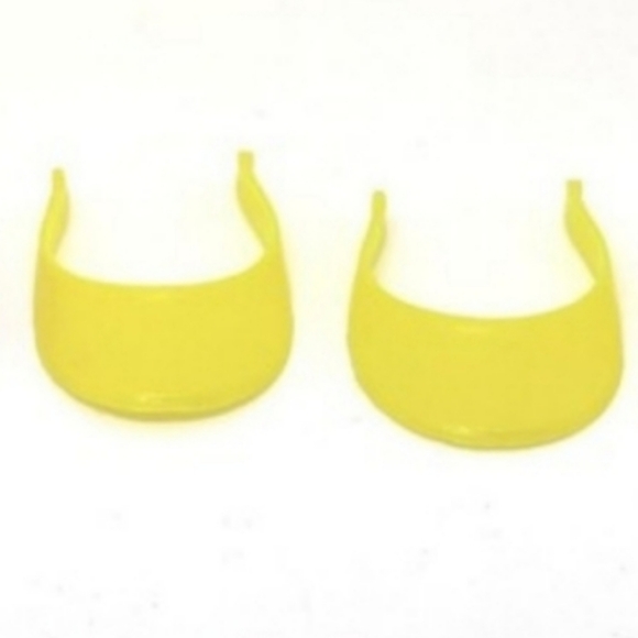Vintage Barbie 1980s Mattell Doll Visors Hats Lot of 2 Accessory Yellow Visor - Picture 1 of 2